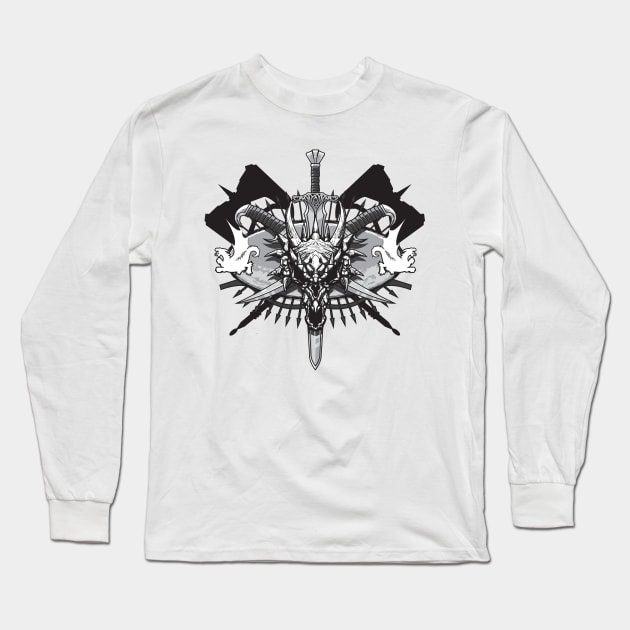 Dragon Hunt - Shield Long Sleeve T-Shirt by Rollbiwan